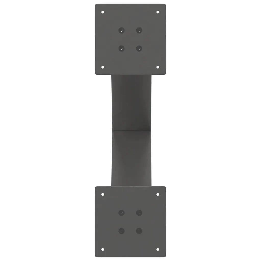 vidaXL Gambe per Tavolino da Caffè a Forma di X 2 pz Antracite 50x(42-43) cm Acciaio