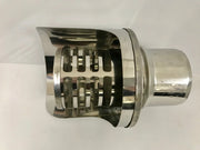 Cappello terminale orizzontale a griglia acciaio inox 80
