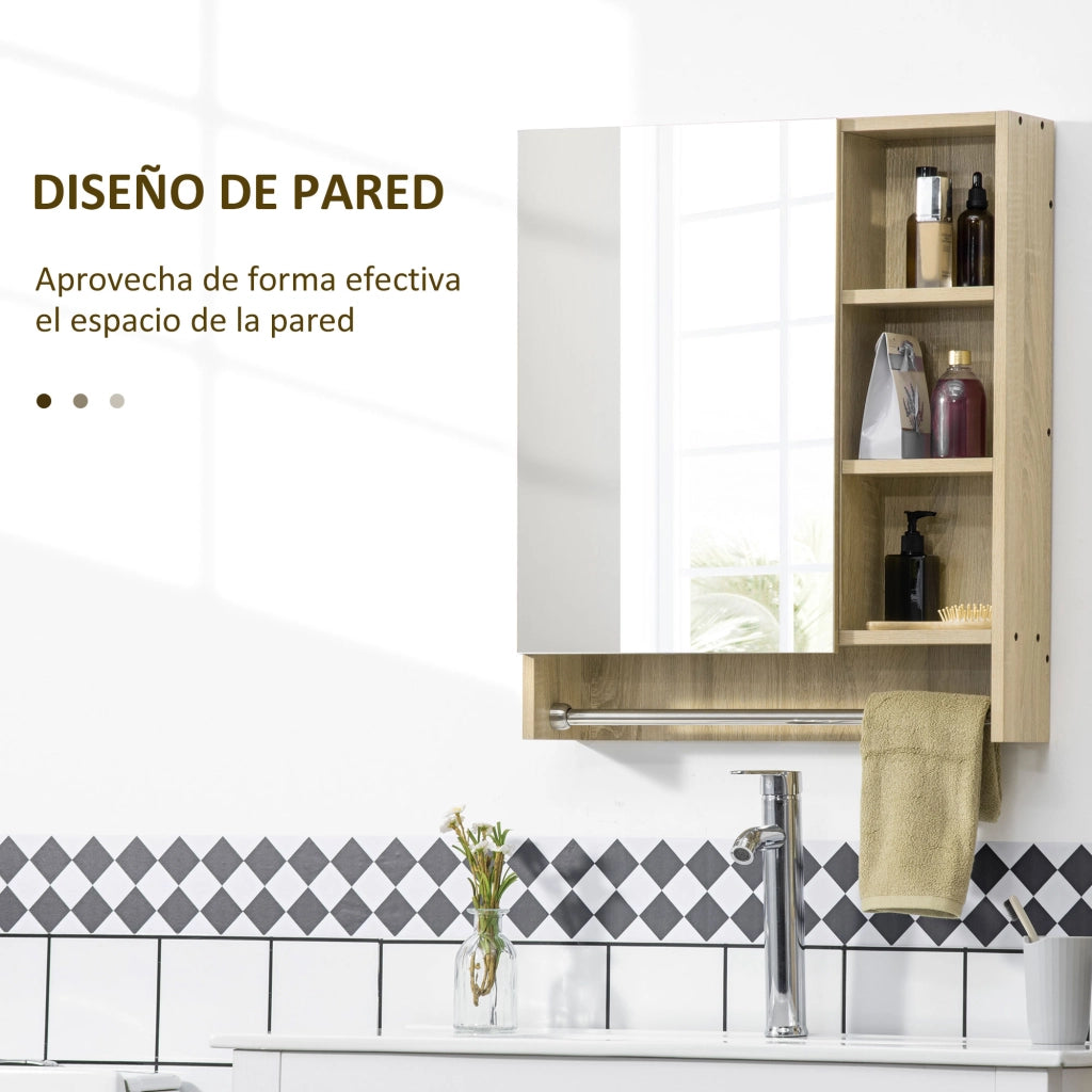 Armadietto Bagno con Specchio e Ripiani Aggiustabili ¨C Zephmum ¨C 60x15x70 cm Robe