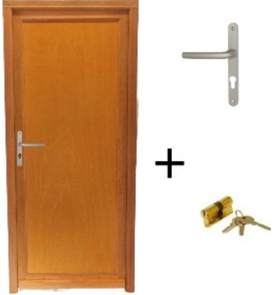 Porta di servizio Armagos in legno massello, H.200xl.80 p. destra + Dimensioni maniglia e canna (rif 01245F924) Tabella senza maniglia