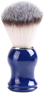 Spazzola da barba artigianale in puro pelle di capra con impugnatura in acciaio inox - Strumento professionale per uomo