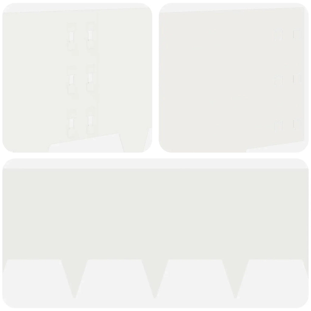 Bordura per Prato 20 pcs 100 x 30 cm Acciaio Bianco 8008627