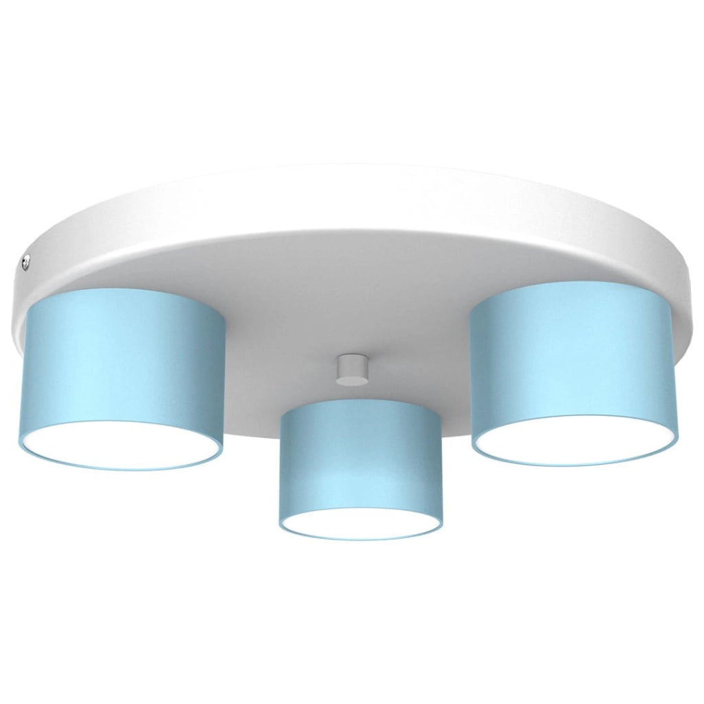 Plafoniera Milagro Dixie blu metallo 3 luci GX53 20W