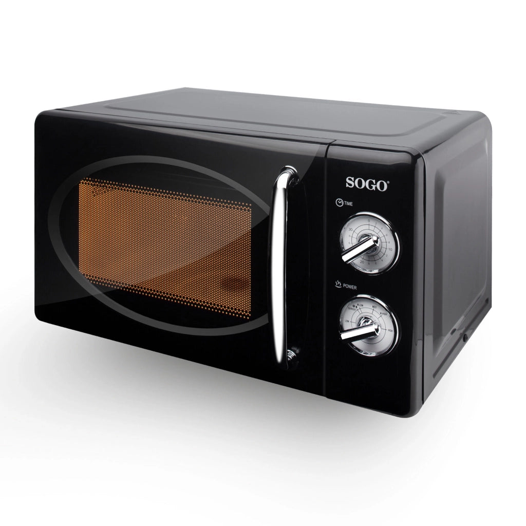 Forno microonde retro vintage 20 litri, 700W con timer 30 minuti, 5 livelli potenza cucina casa - SOGO