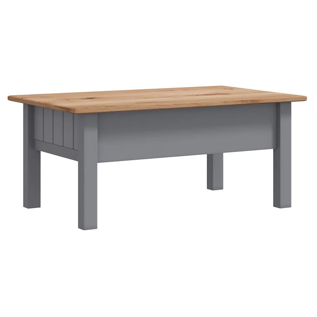 Tavolino da CaffÃ¨ Grigio 100x60x45cm Pino Massello Panama Range
