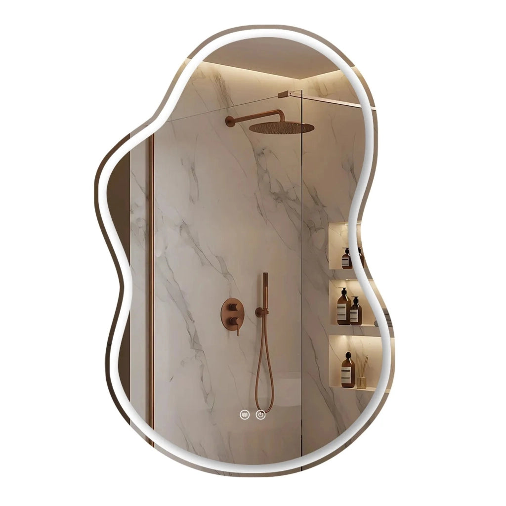 Specchio Led Uno Double 80x55 Cm