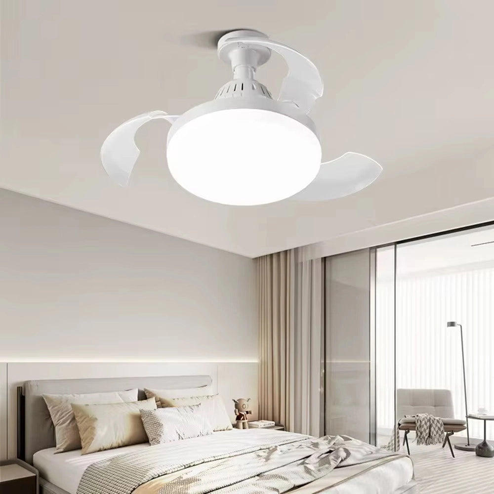 Trade Shop - Lampada Ventilatore Ufo Da Soffitto A Luce Led Attacco E27 30w 17" Super Silenzioso -