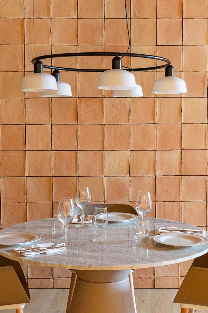 TATAWIN S metallo 5L Lampada sospensione circolare bianca