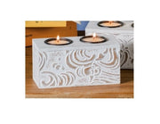 Porta tea-light portacandele in legno decorativo 13 x 6 x 6,5 cm