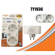 Trade Shop - Presa Intelligente Spina Corrente Wifi 2in1 Domotica Android Ios 16a 3680w Ty1936 -
