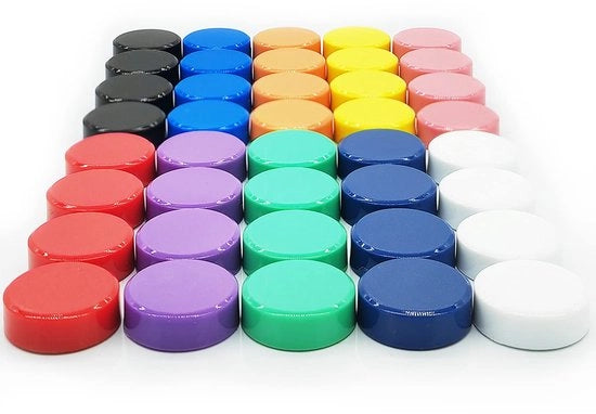 Magnetici per lavagne, 40 pezzi magnetici per lavagna, magnetici per lavagna piccoli mini magnetici colorati magnetici rotondi per lavagna, magnetici forti per frigorifero, magnetici per parete (10 colori)