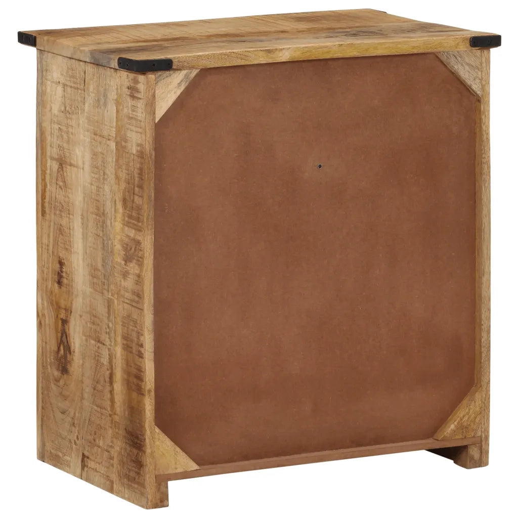 Credenza con 2 Cassetti 55x35x60 cm Legno Massello di Mango 374060