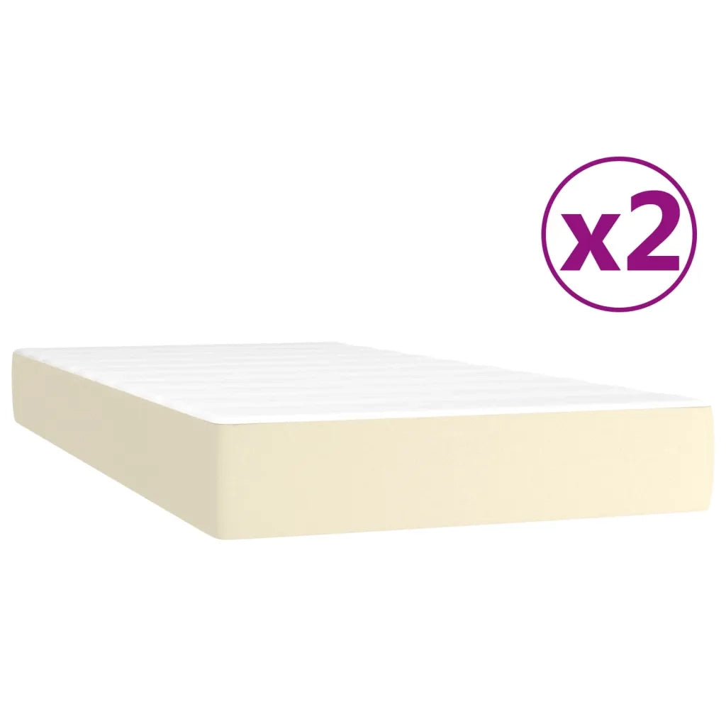Giroletto a Molle con Materasso Crema 200x200 cm in Similpelle 3144281
