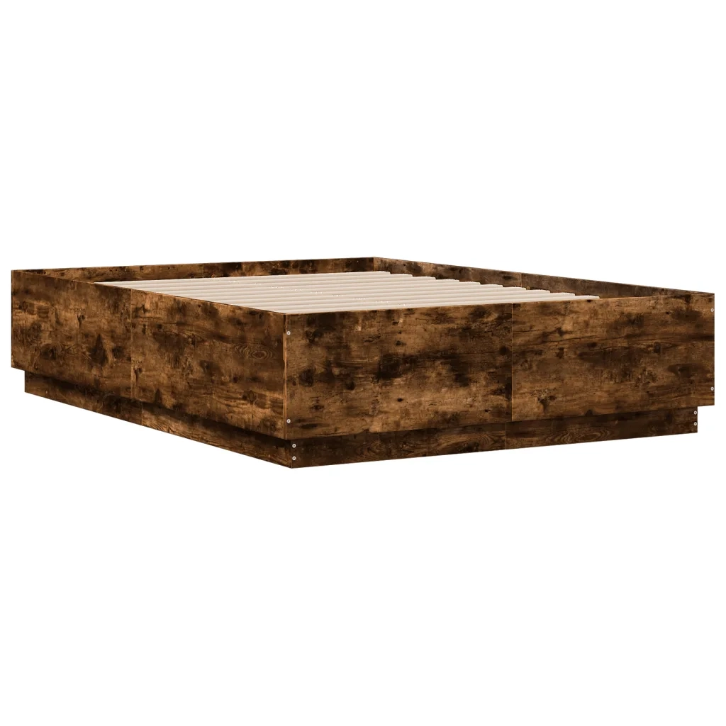 Giroletto Luci LED Rovere Fumo 135x190 cm Legno Multistrato 3209650