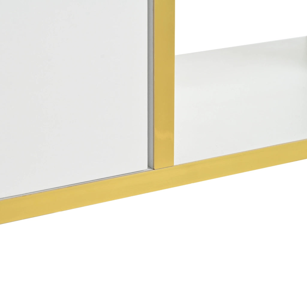 Scarpiera con 2 ante e ripiani regolabili, LED a 16 colori controllabile da app, frontale lucido, bianca, 80 × 25 × 96 cm