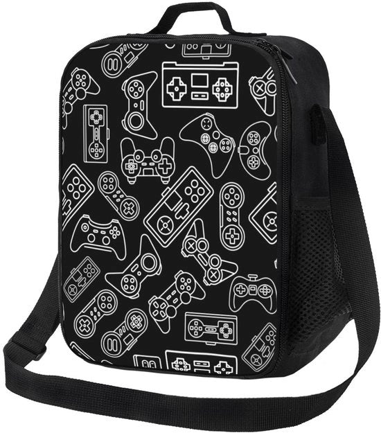 Borsa Isolante per Picnic per Ragazzi con Controller di Videogiochi, Borsa di Picnic Riciclabile, Zaino da Picnic Portatile per Donne, Uomini e Bambini