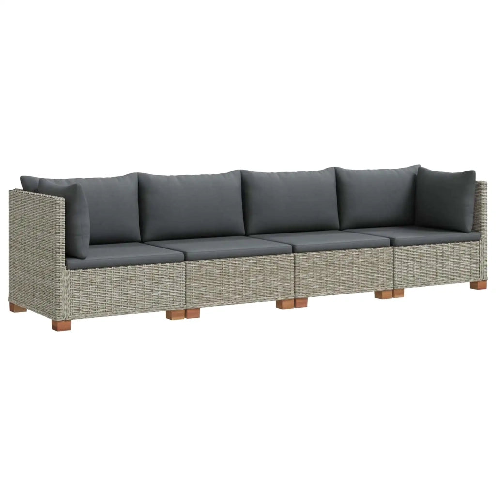 4 pz Set Lounge in Rattan con Cuscini GENDT Rattan naturale 3429861