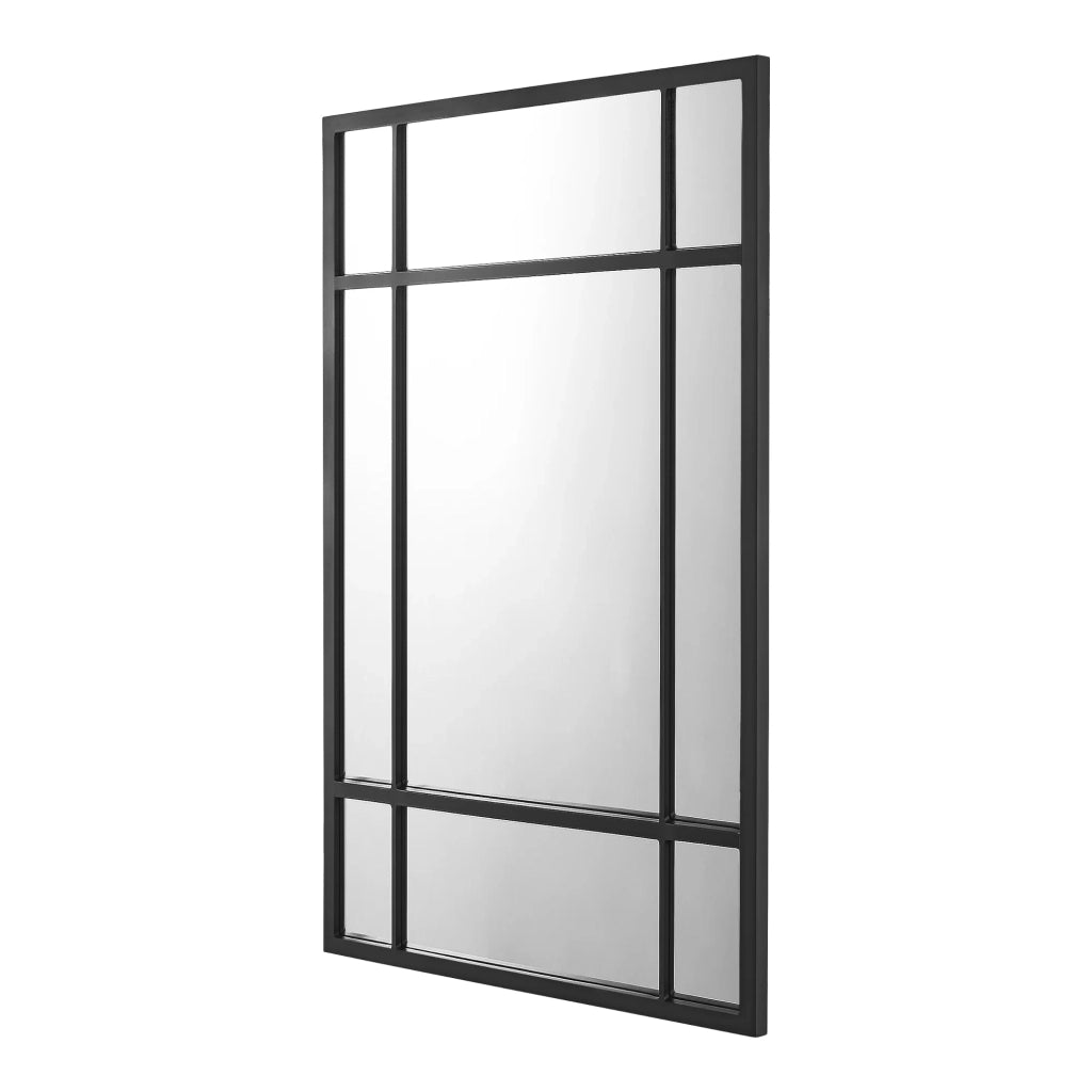 Specchio da parete rettangolare 90 x 60 cm nero opaco 03_0007894