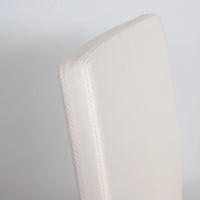 Sedia 52x52x87 cm Trudy gambe bianche in Similpelle Bianco