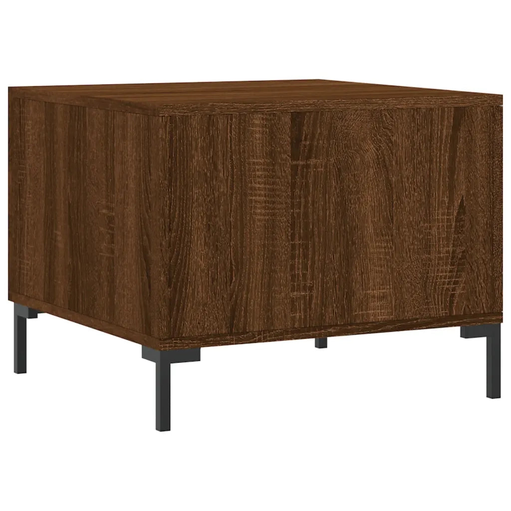 Tavolini Salotto 2 pz Rovere Marrone 50x50x40 Legno Multistrato 829411
