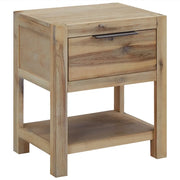 Comodino con Cassetto 40x30x48 cm in Legno Massello di Acacia cod mxl 30942