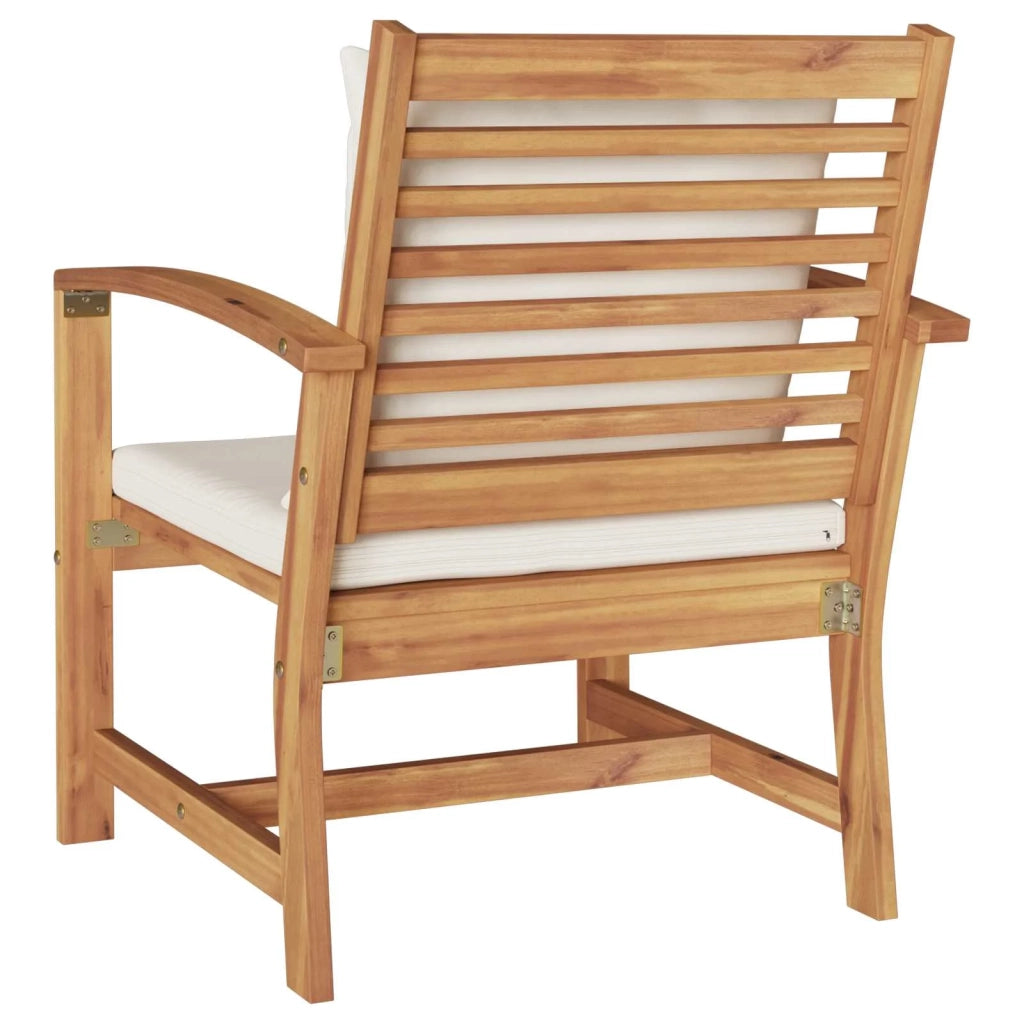 Sedia con cuscino 2 Pezzo Marrone e Crema 65 x 60 x 76,5 cm CFW3397253