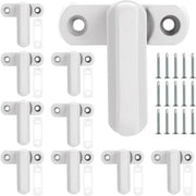 Blocco di sicurezza per finestre e porte in PVC - 10 pezzi - Materiale: lega di alluminio - Montaggio con viti