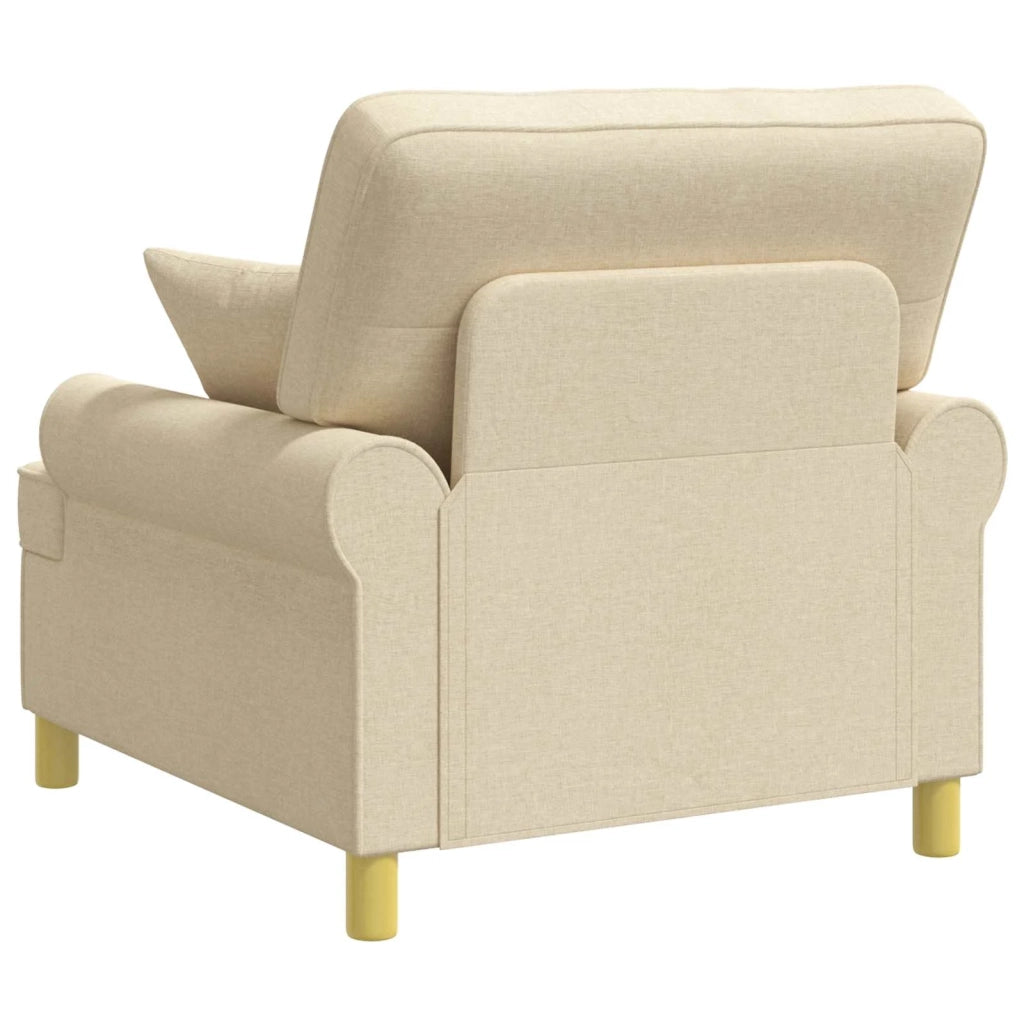 Poltrona XL con Cuscini Crema Tessuto 42043490