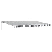 Tenda da Sole | Tenda parasole Retrattile Manuale Antracite e Bianco 450x300 cm