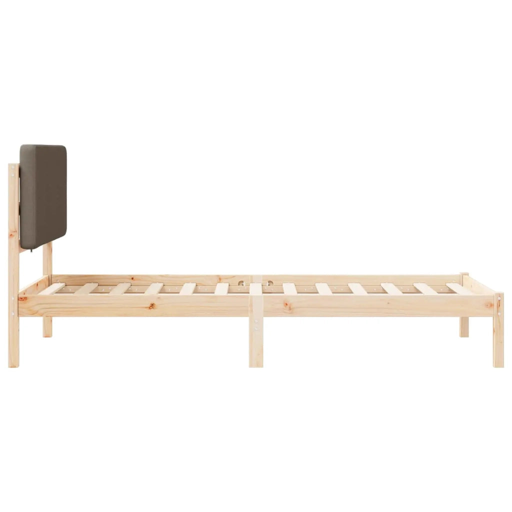 Letto con Testiera Rivestita Talpa 75 x 190 cm Pino massello 877952