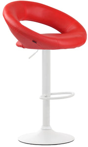Sgabello Cucina Olinda In Similpelle rosso,bianco