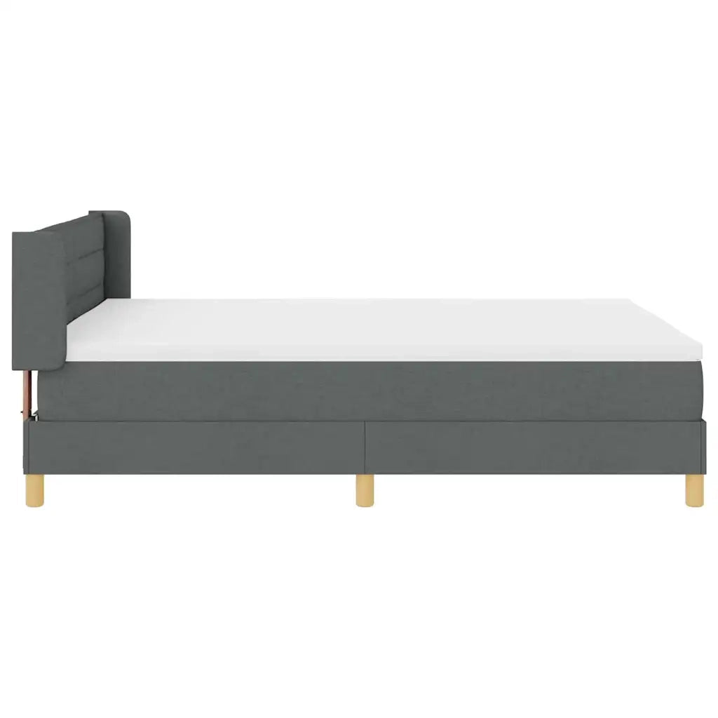Letto a molle con materasso Grigio scuro 200 x 140 cm Tessuto 3341231