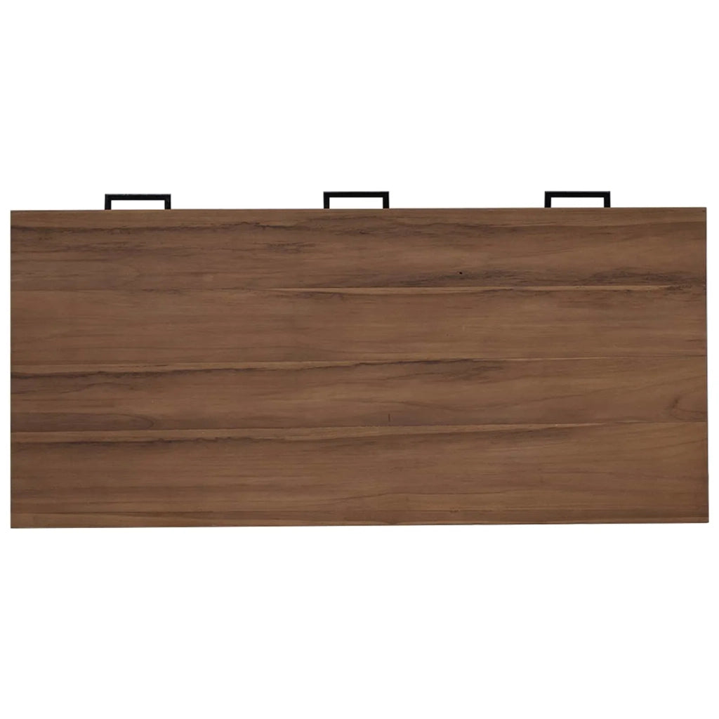 Scrivania con Cassetti Naturale Legno di teak solido 42026904