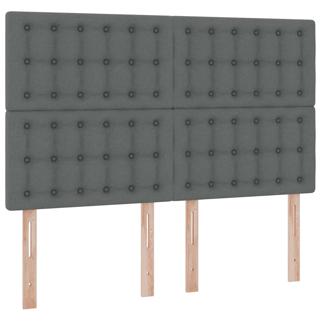 Letto con contenitore e materasso Grigio scuro 140 x 190 cm