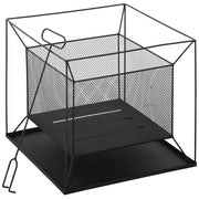 Braciere da Giardino Portatile in Metallo ¨C zephmum ¨C 45x45x43cm Nero