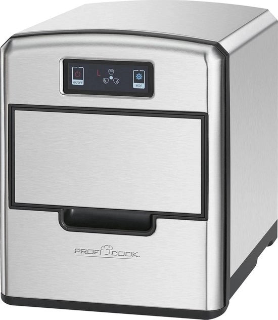 Fabbricatore di Cubetti di Ghiaccio con Touch-Schermo e Cassetta in Acciaio Inossidabile - Cubetti di Ghiaccio Veloci in 3 Dimensioni