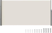 Tendal inclinabile, 71"x138", schermo per privacy all'aperto, 180 g poliestere, impermeabile, UV30+, parete divisoria per terrazza, giardino, balcone, beige