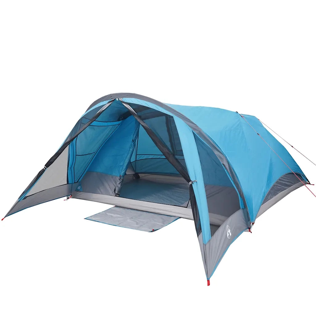 Tenda Familiare Cabina per 6 Persone-Tenda da campeggio Blu Impermeabile 542629