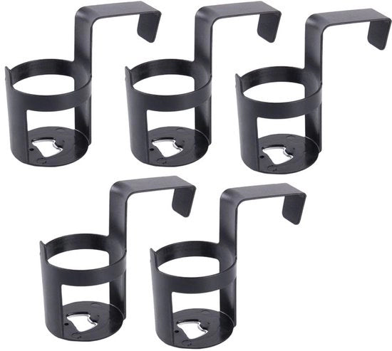 Set di 5 contenitori per bottiglie e bicchieri da auto, ombrellino universale con contenitori in plastica