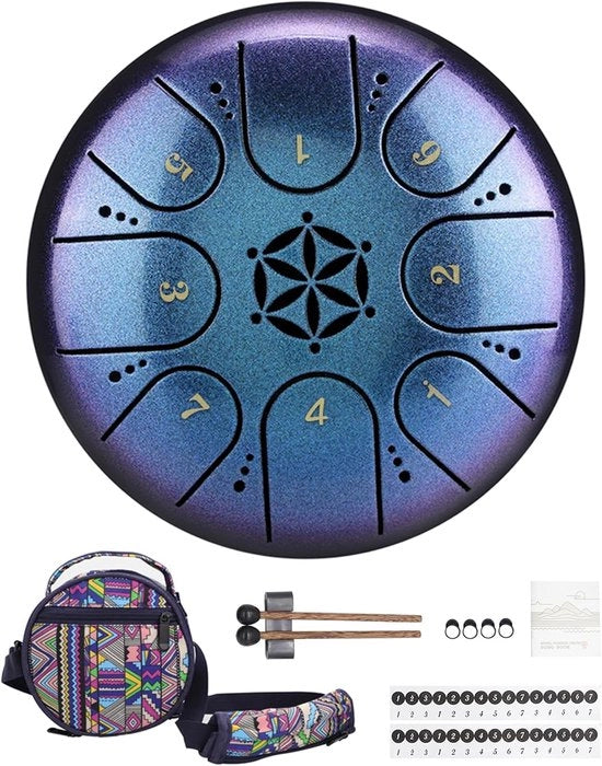 Tonghe Drum Meditativo a Canna - Blu