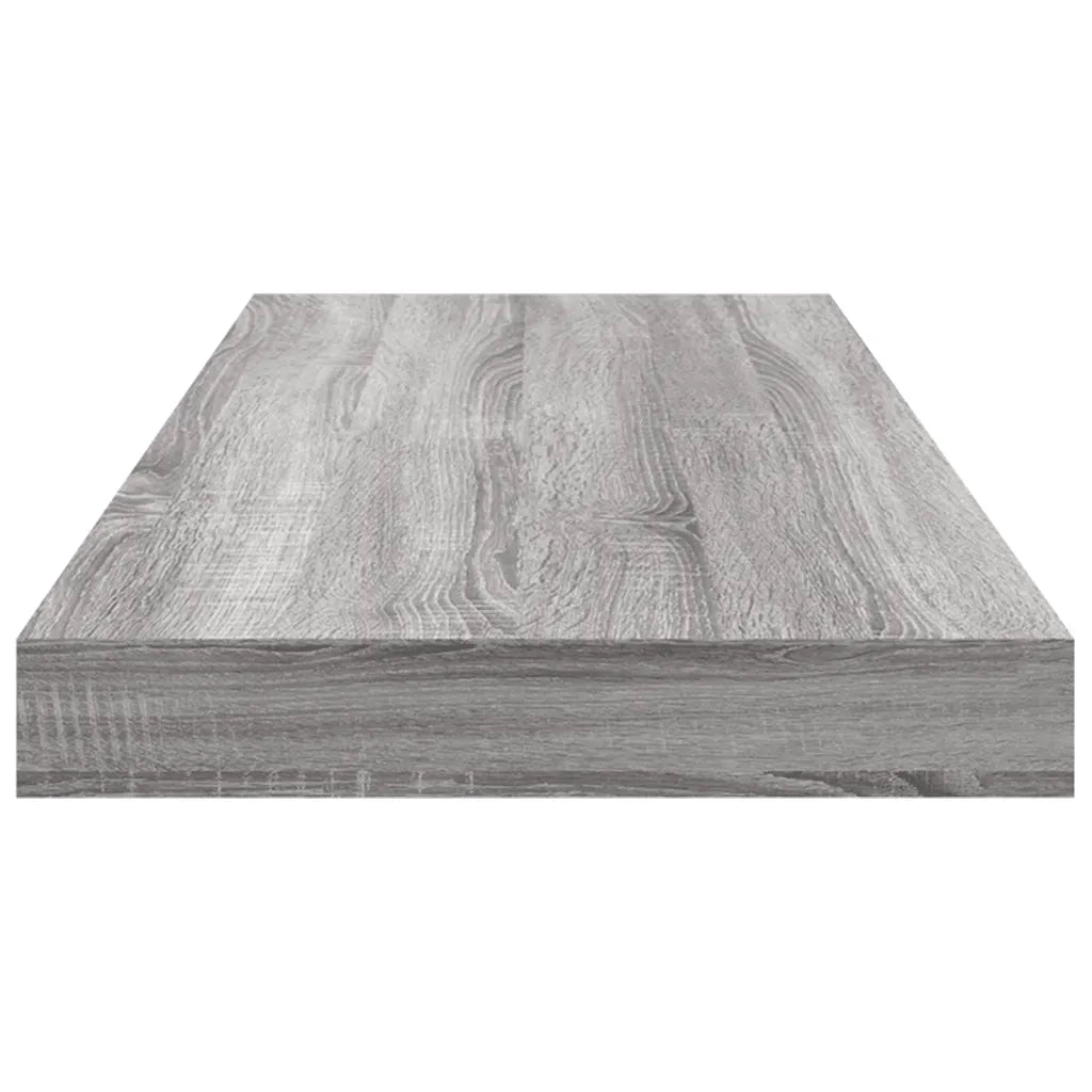 Mensole Parete 4pz Grigio Sonoma 60x10x1,5cm Legno Multistrato 838227