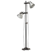 Lampada da Pavimento con 2 Paralumi Argento E27 in Ghisa CFW5499510