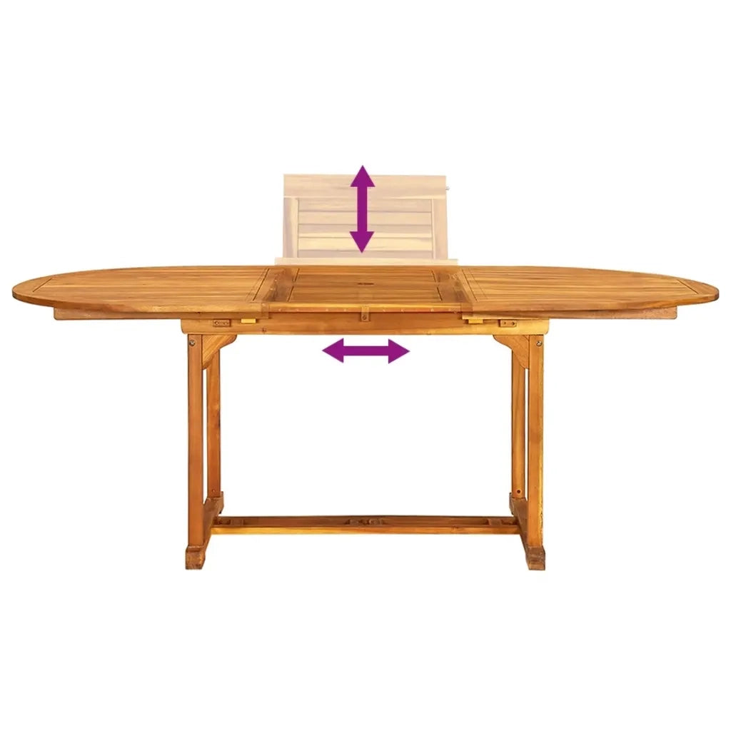 Set Pranzo da Giardino 7pz Legno Massello di Acacia e Textilene 3279315