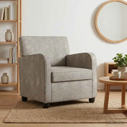 Poltrona Grigio Chiaro Pelle Scamosciata Sintetica 42043424