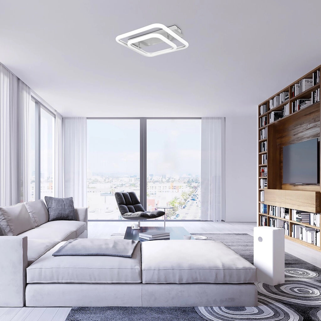 Plafoniera LED moderna Rabalux Fandral 33W cromo satinato
