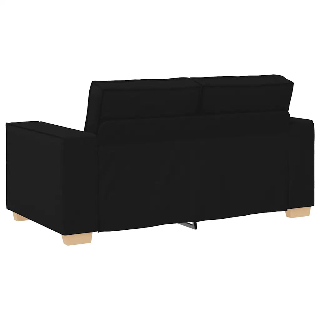 Divano a 2 posti Nero 120 cm Tessuto