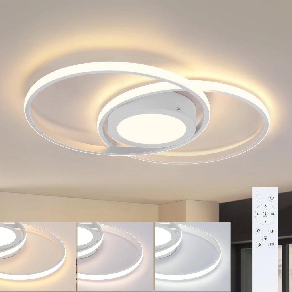 ZMH Lampada da soffitto a LED dimmerabile con telecomando - Illuminazione per interni da 48 W