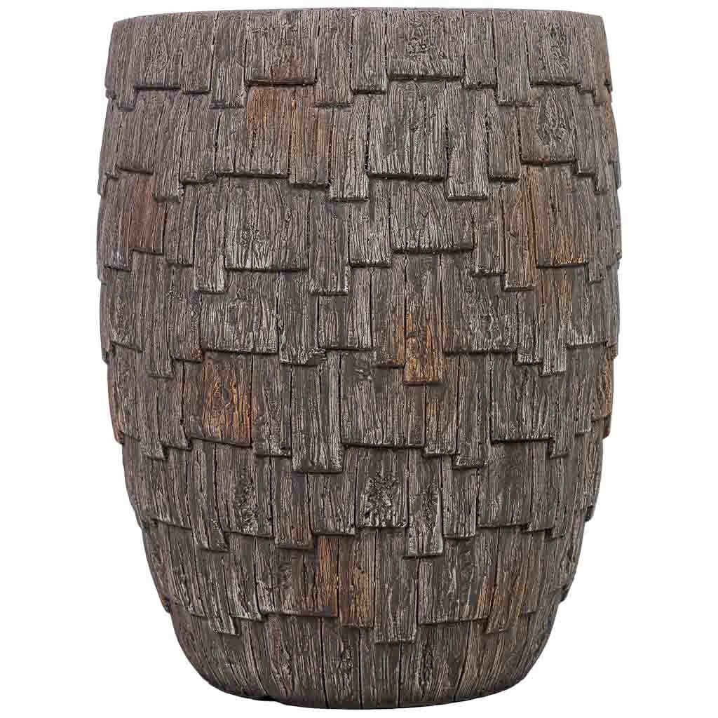 Fioriera in fibra di vetro marrone 36x36x45 cm