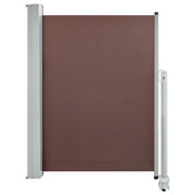 Tenda da sole laterale retrattile/schermo protettivo per patio giardino terrazza balcone 100 x 300 cm marrone 02_0007185