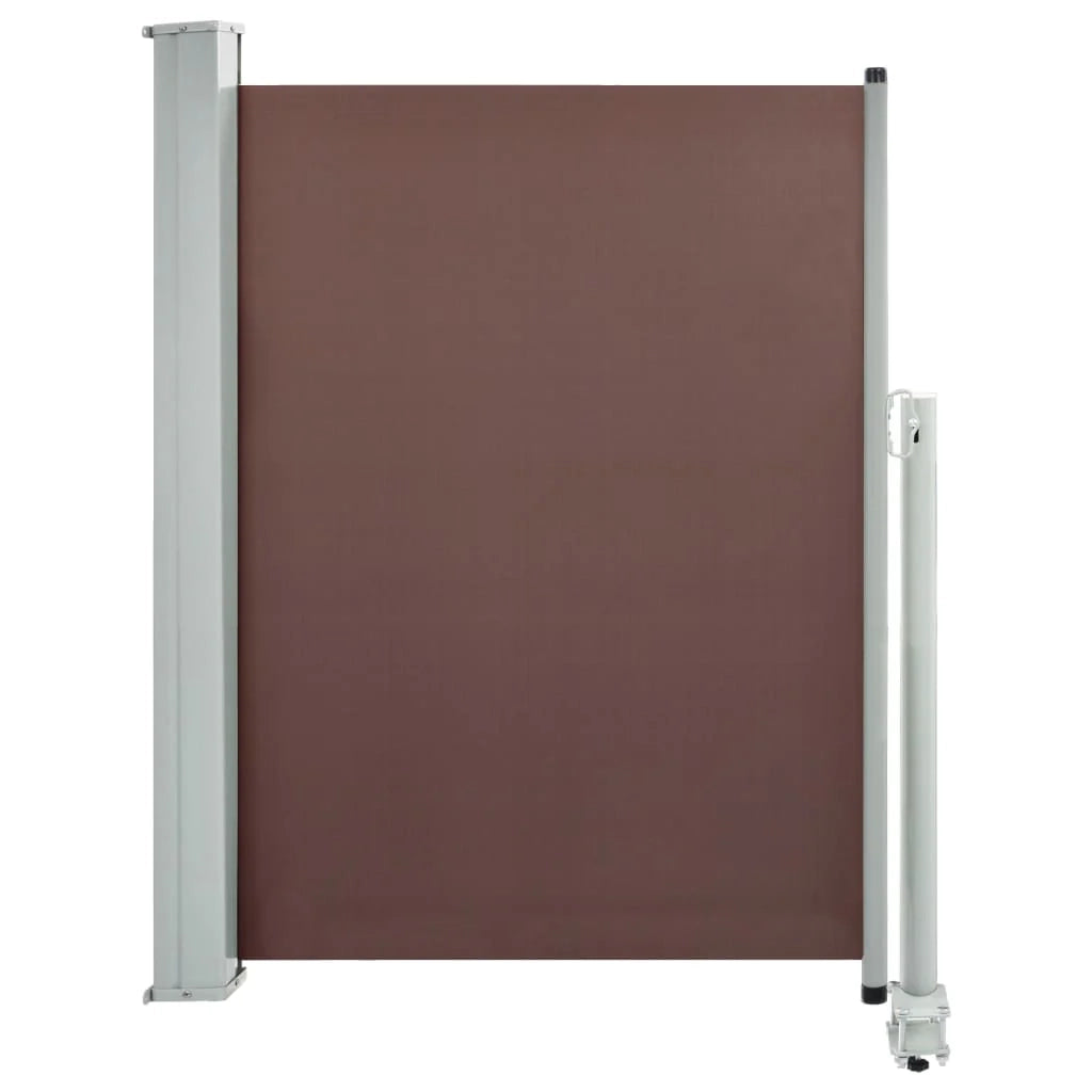 Tenda da sole laterale retrattile/schermo protettivo per patio giardino terrazza balcone 100 x 300 cm marrone 02_0007185